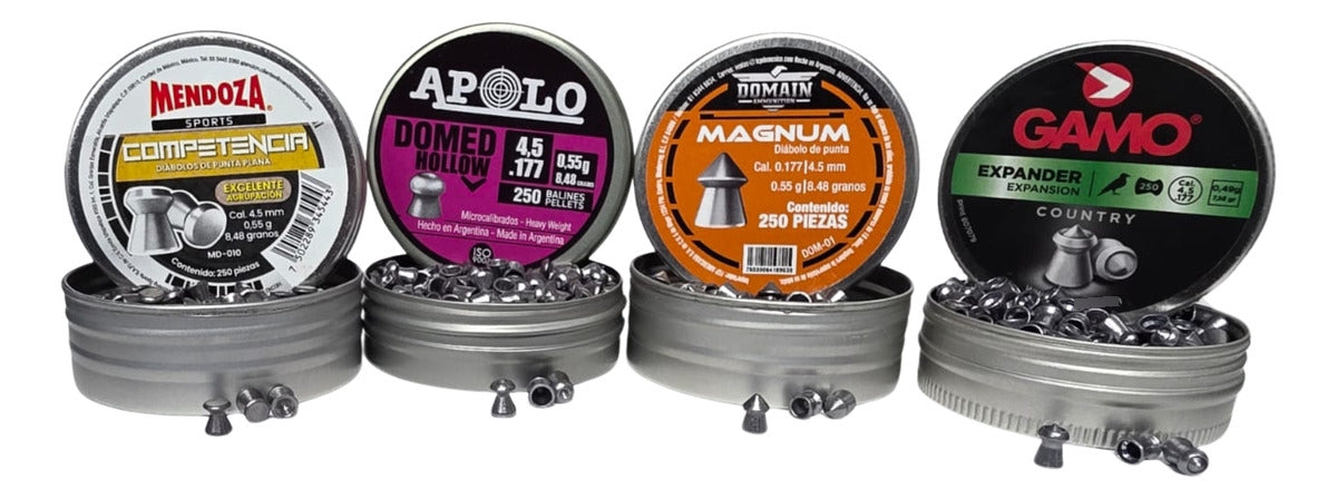 4 Pack De Diábolos 4.5 Mm Gamo Mendoza Domain Y Apolo