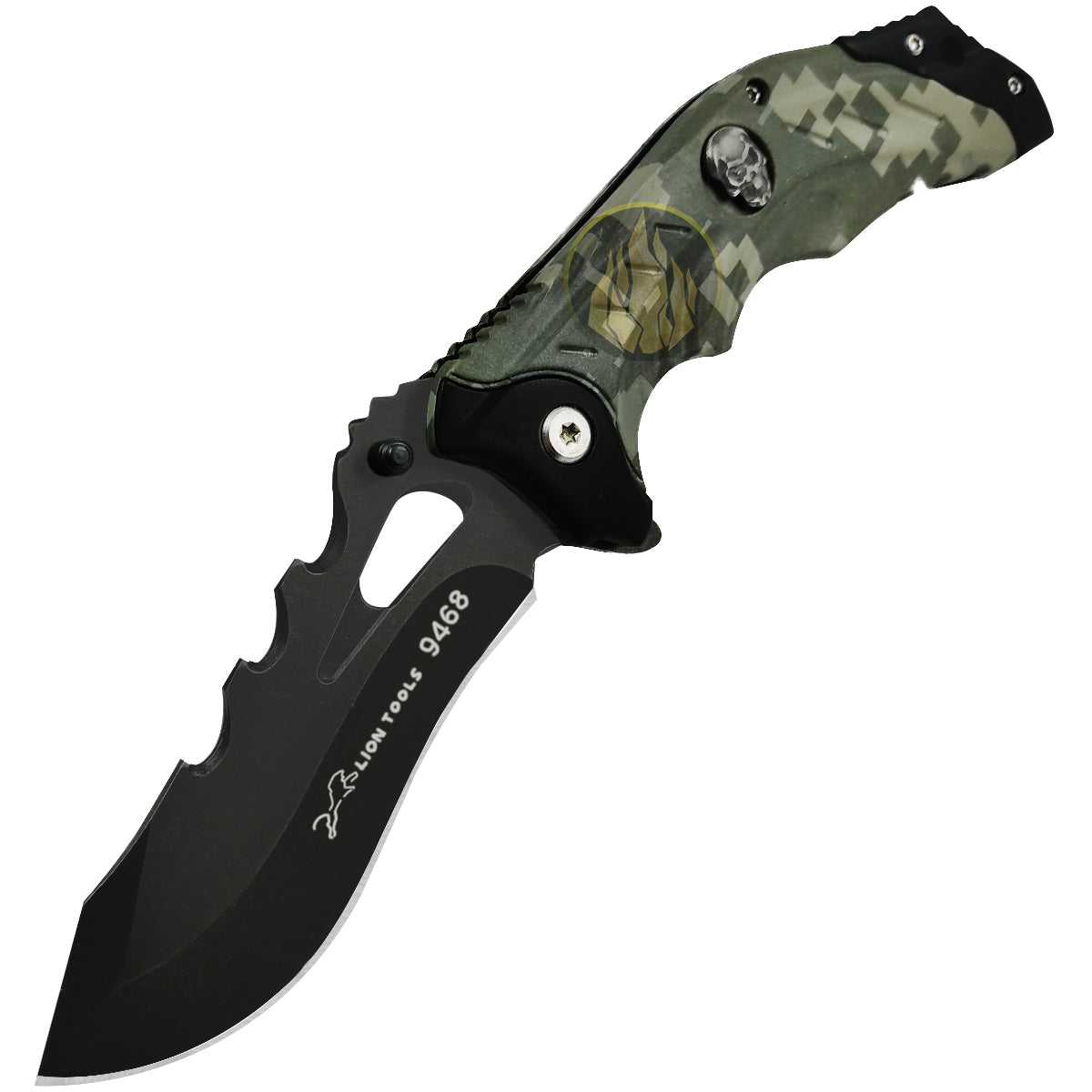 Navaja Cuchillo Clip Camuflaje Militar Semi Automática Caza