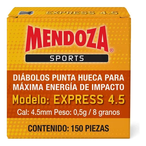Cajita De Diábolos Express Mendoza Calibre 4.5 Mm Con 150 Pz