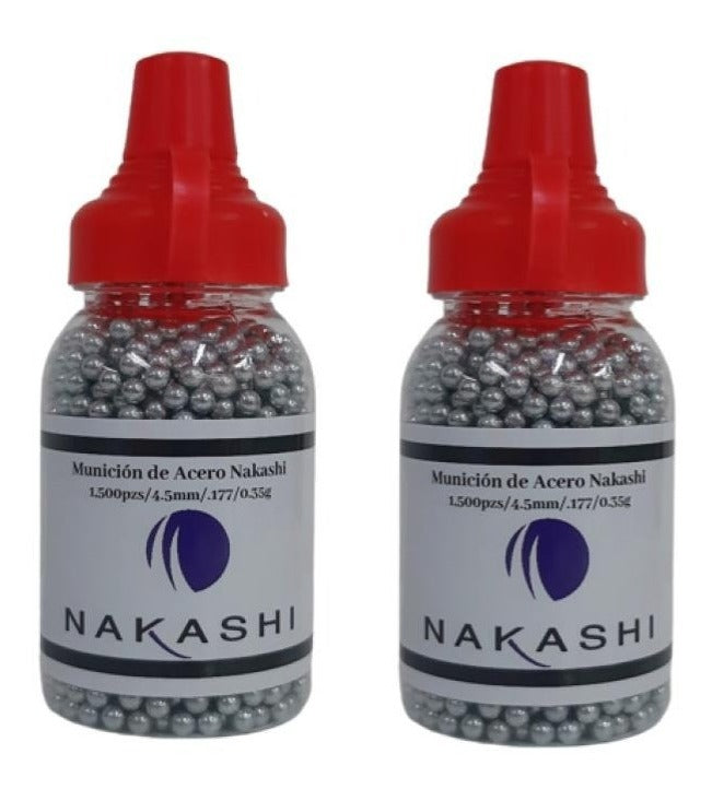 2pack Balines De Acero Nakashi Mun1500 4.5mm 1500 Pz
