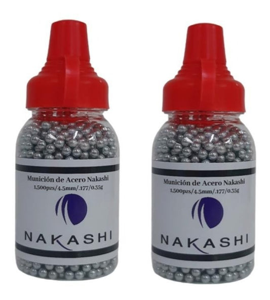 2pack Balines De Acero Nakashi Mun1500 4.5mm 1500 Pz