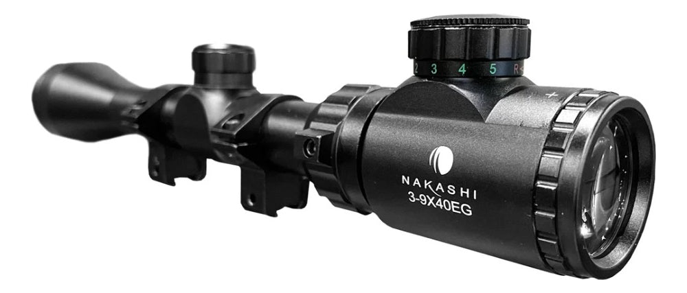 Mira Telescópica 3-9x40 Retícula Iluminada Nakashi
