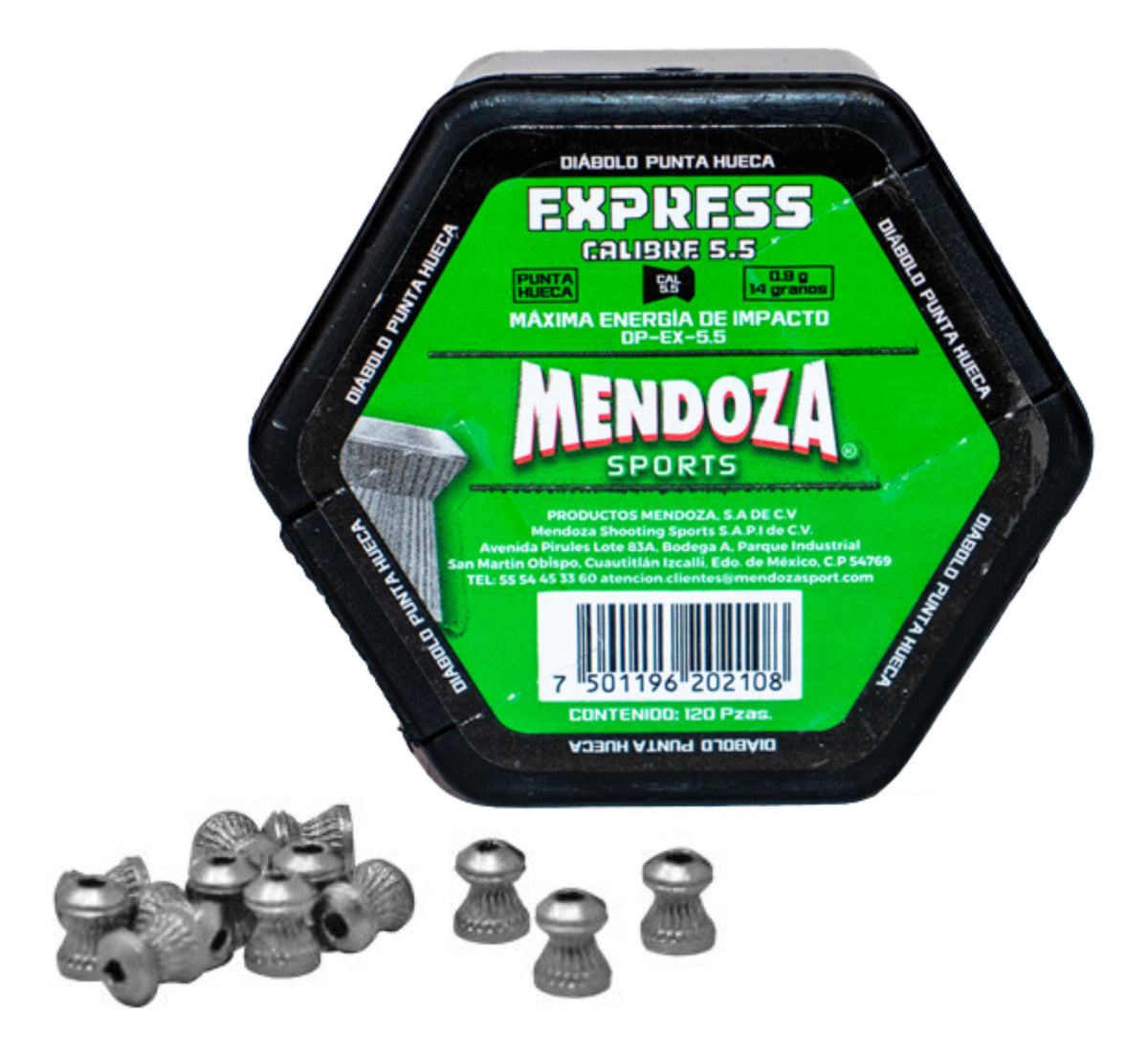10pack Diábolo 2000 Express Calibre 5.5 120 Pieza Mendoza