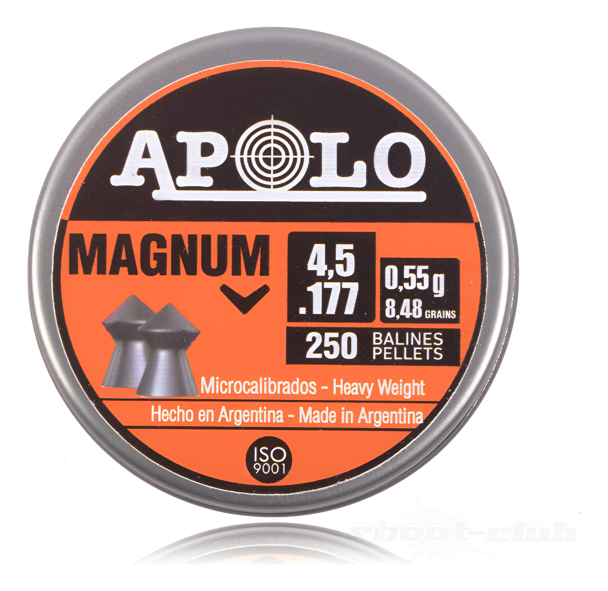 Diábolo Apolo 12002 Magnum 8.48gr Cal 4.5 250pz