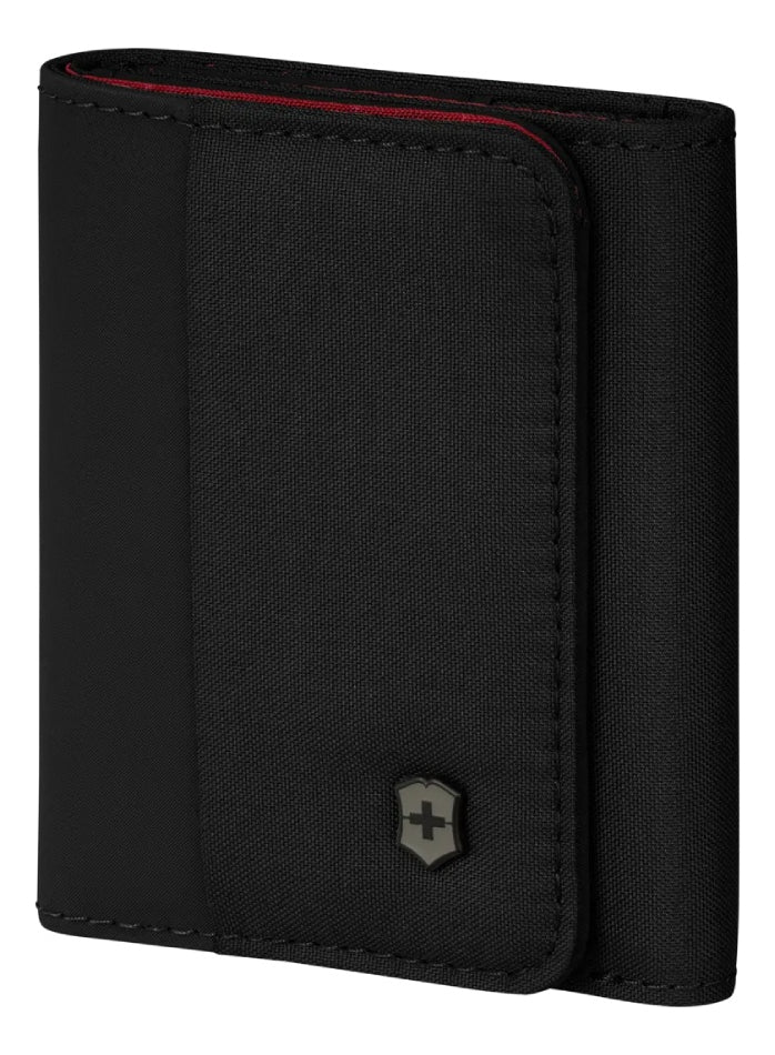 Victorinox Cartera De Tres Pliegues Travel Essentials Rfid Color Negro Diseño De La Tela Liso