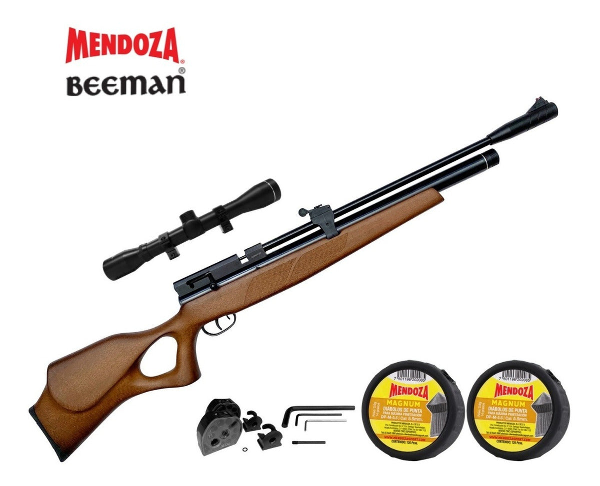 240 Diabolos + Mira 4x32 + Rifle Pcp Beeman Commander 1518