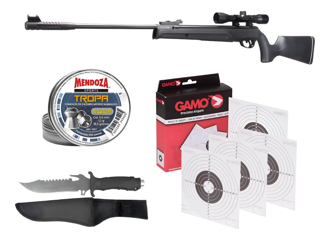 Rifle Umarex Prymex Con Cuchillo Rambo Y Diábolos 5.5mm