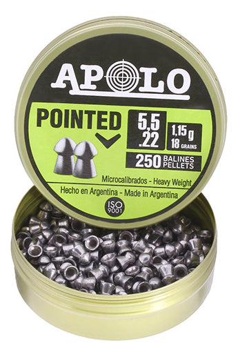 Diabolo Apolo 19601 Punta 18gr Cal 5.5mm 250pz