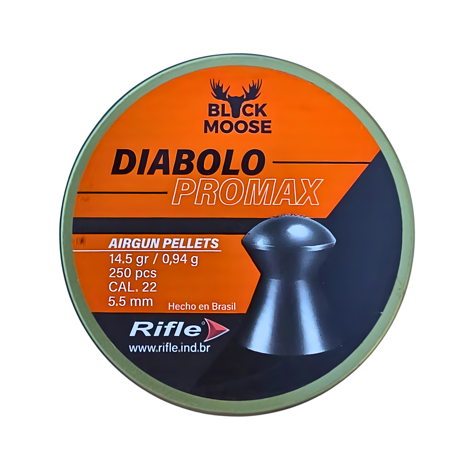 Diabolo Black Moose Modelo Promax C/250 Pzs. Calibre 5.5 Mm.