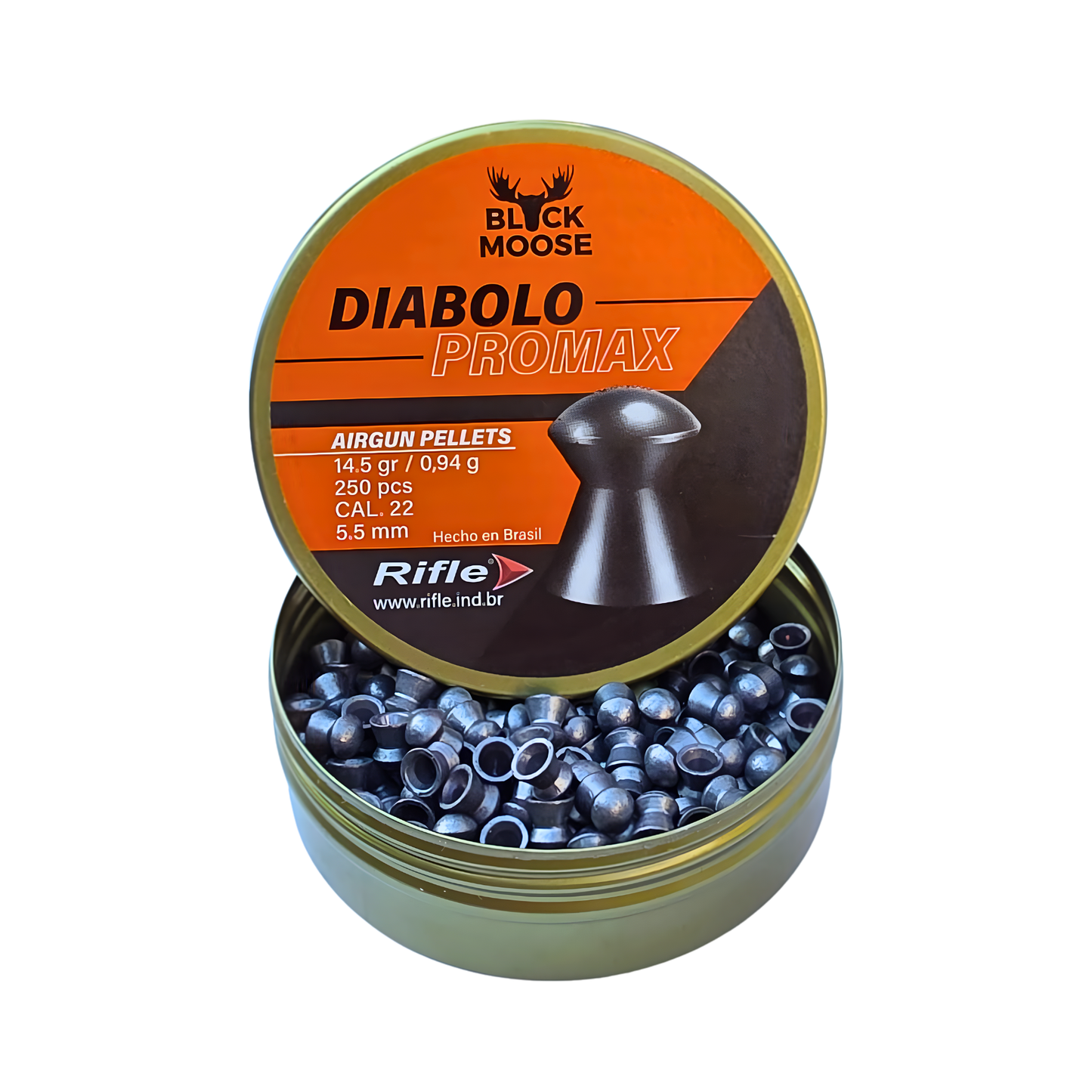 Diabolo Black Moose Modelo Promax C/250 Pzs. Calibre 5.5 Mm.