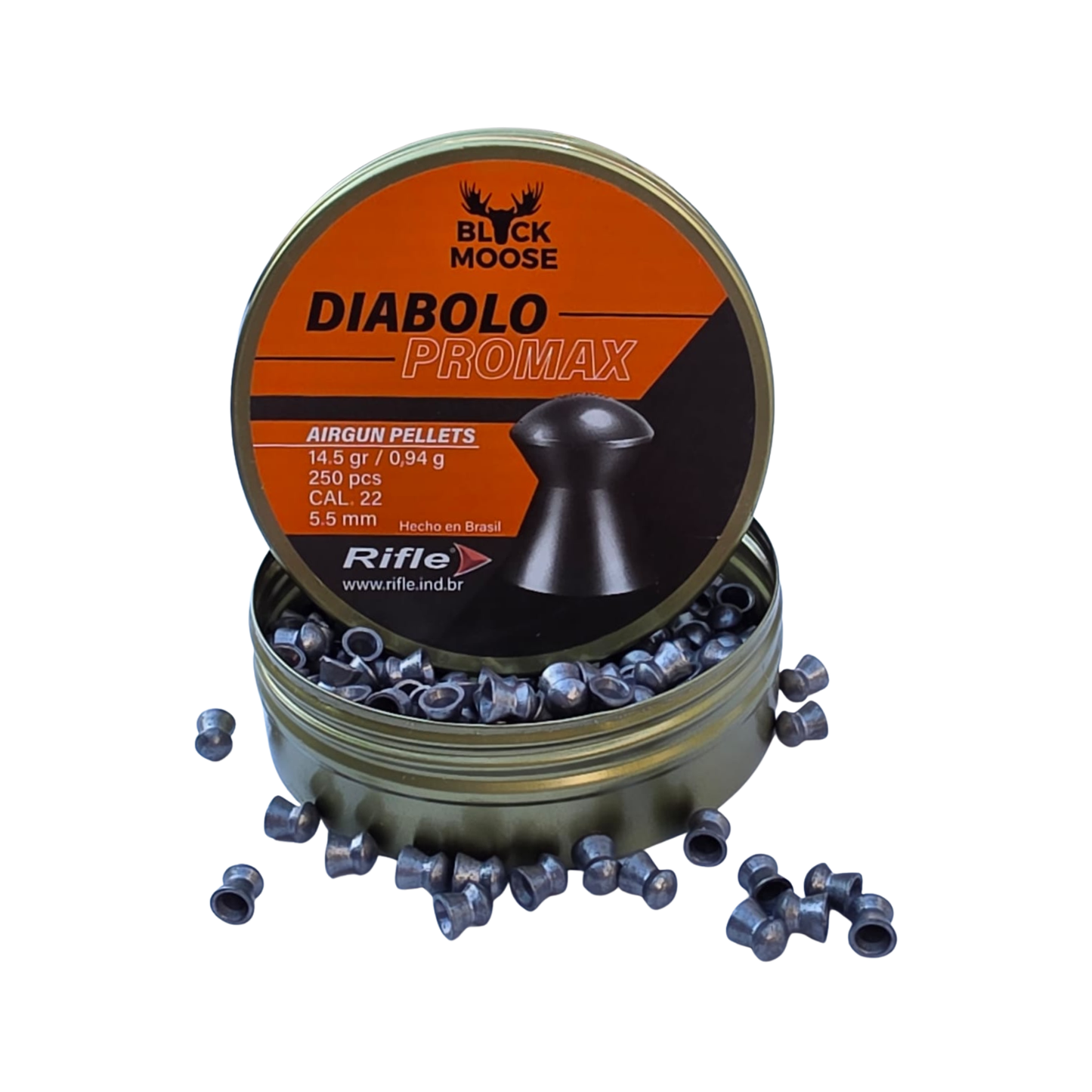 Diabolo Black Moose Modelo Promax C/250 Pzs. Calibre 5.5 Mm.