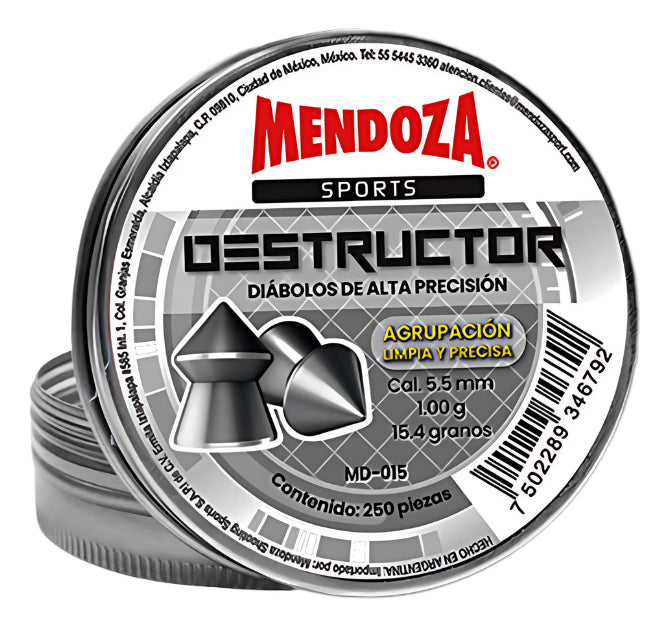 Diábolos Mendoza Destructor Md-015 Agrupación 5.5mm 250pz.