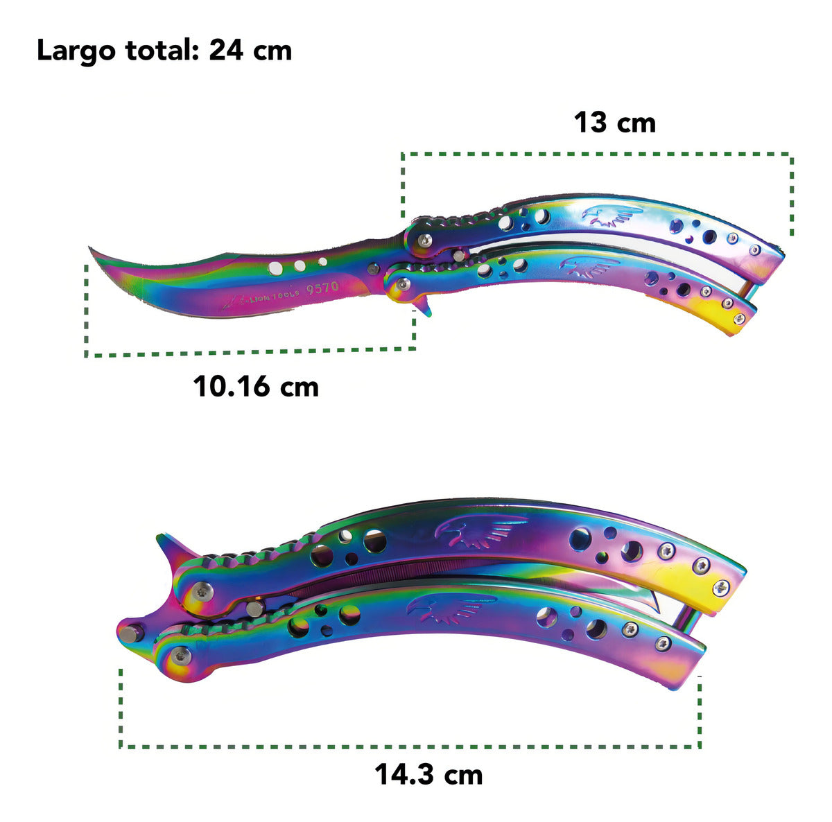 Navaja De Monte Tipo Mariposa Lion Tools 9570