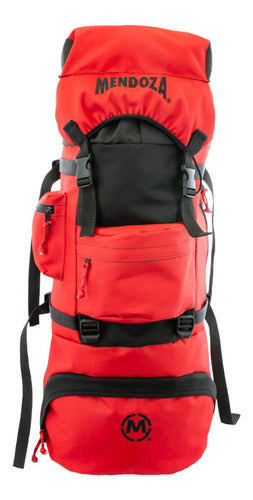 Mochila Backpack Mendoza 55l Roja De Senderismo Campismo - Rojo - color: Rojo