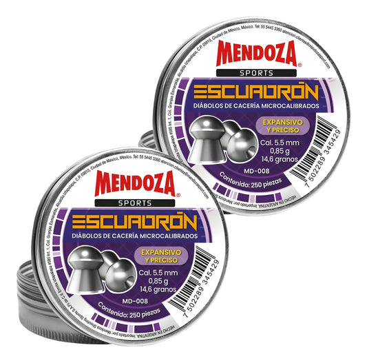 Diábolos 5.5mm Mendoza Escuadrón Md-008 Domo 5.5mm 2 Pack