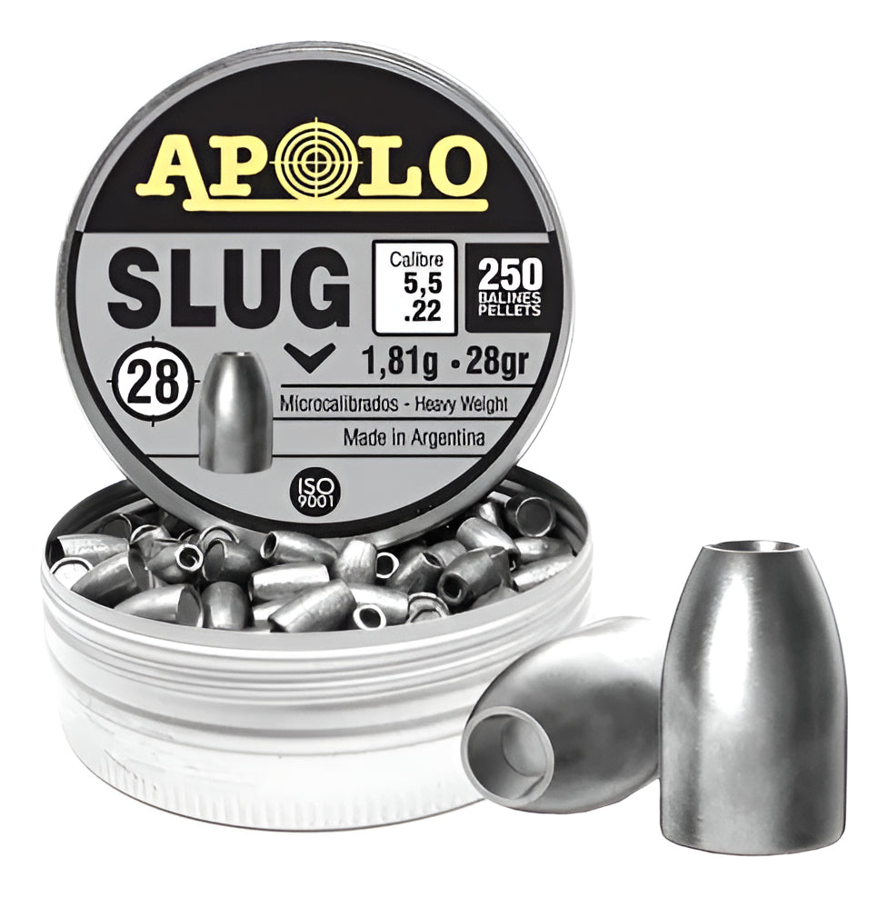 Diabolo Apolo E-19302 Slug 28gr Cal 5.5mm 250pz