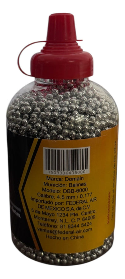 Balines Municion De Acero Domain Dbb-600 4.5mm 6000 Pz