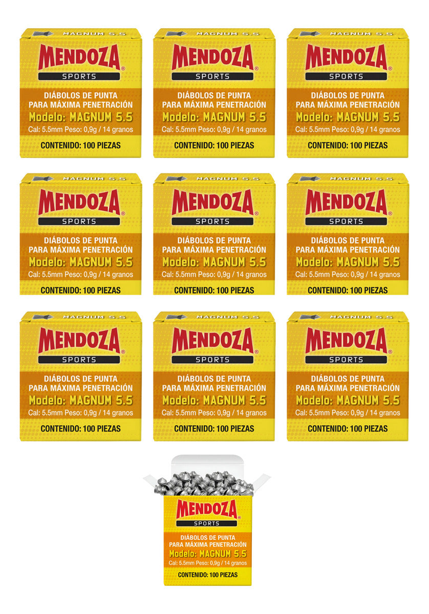 Pack Diábolos De Punta Magnum Mendoza 5.5 Mm 1000pzas.