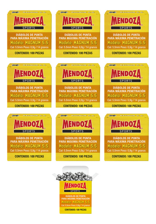 Pack Diábolos De Punta Magnum Mendoza 5.5 Mm 1000pzas.