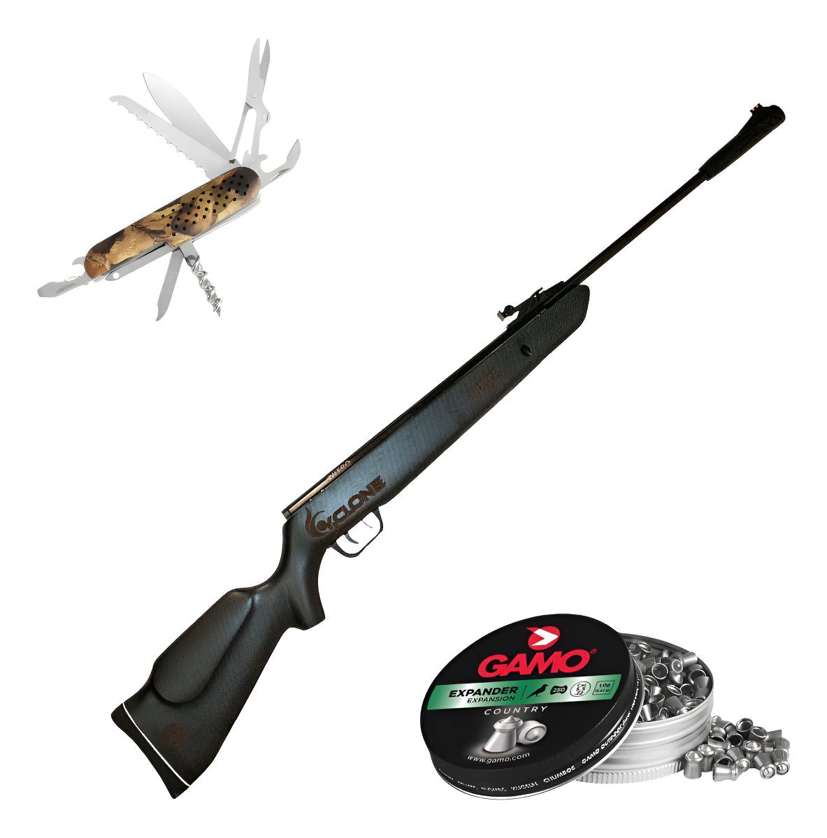 Rifle De Nitropistón Mendoza Cyclone Camuflaje 5.5mm 30j Kit