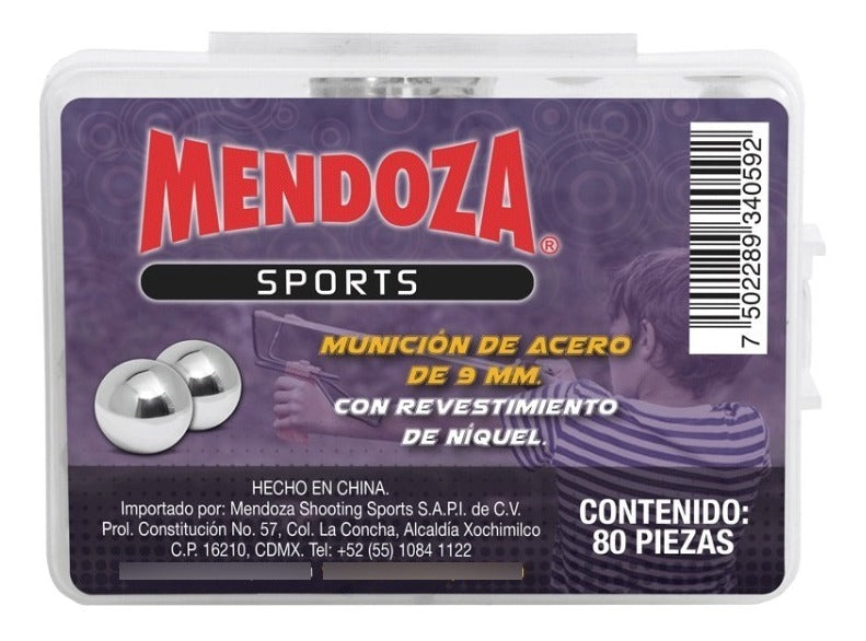Resortera Juvenil Mendoza MRE-003 + 80 Municiones 9mm