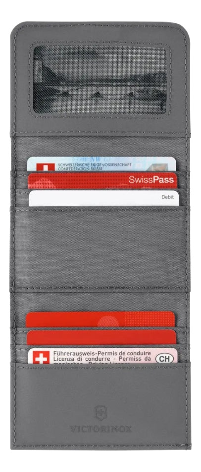 Cartera Victorinox  3 Pliegues Travel Essentials Rfid Gris
