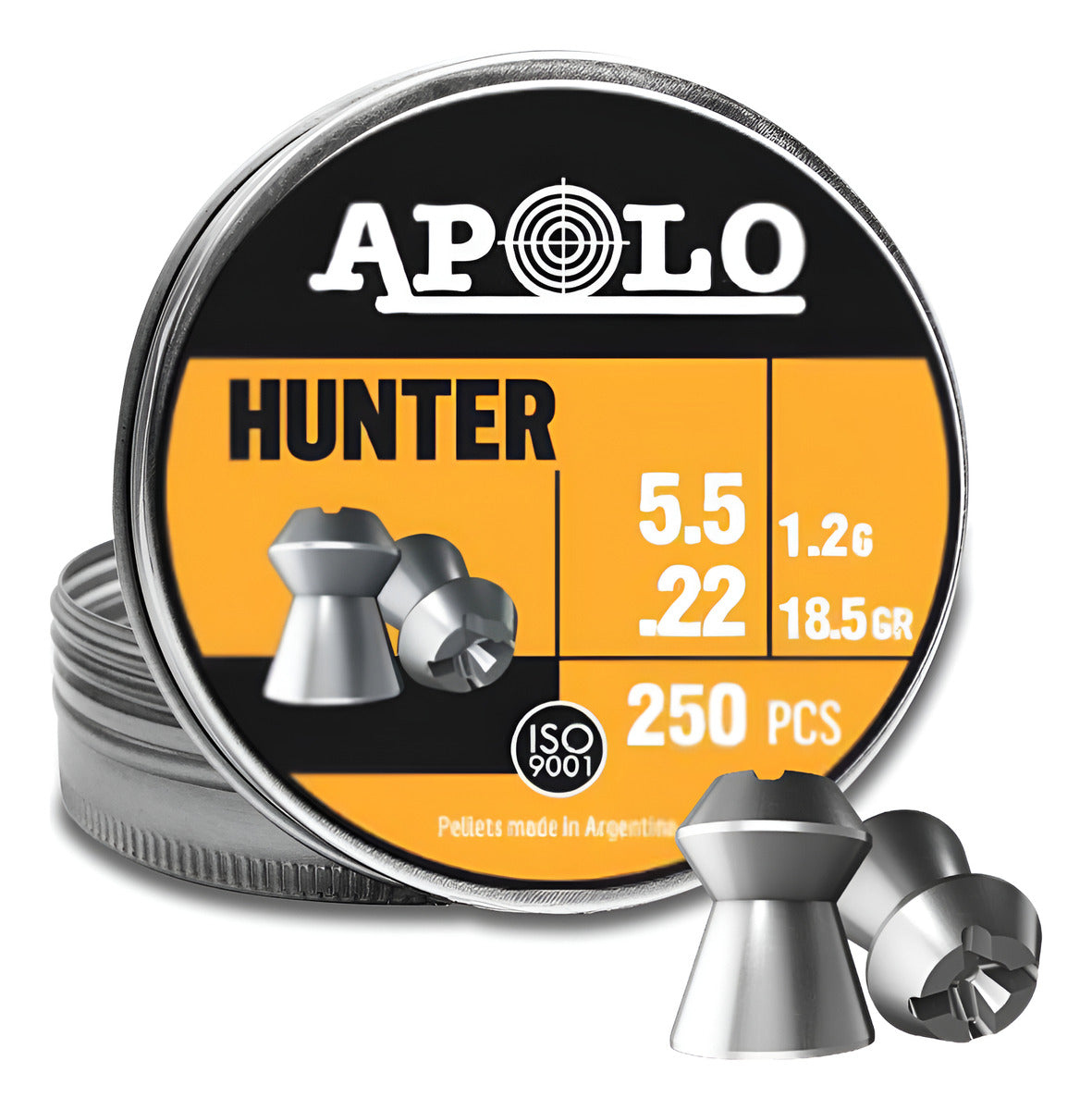 Diabolo Apolo E-19701 Hunter 18.5gr Cal 5.5 250pz
