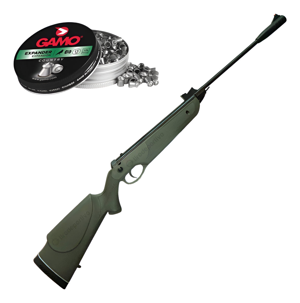Rifle Resorte Marksman 2063 Verde Cal 5.5 Con Diábolos