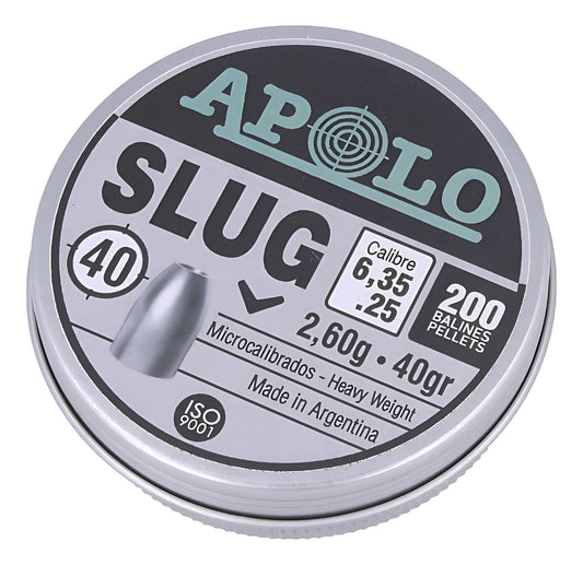 Diábolo Apolo 19303 Slug 40gr Cal 6.35mm 200pz