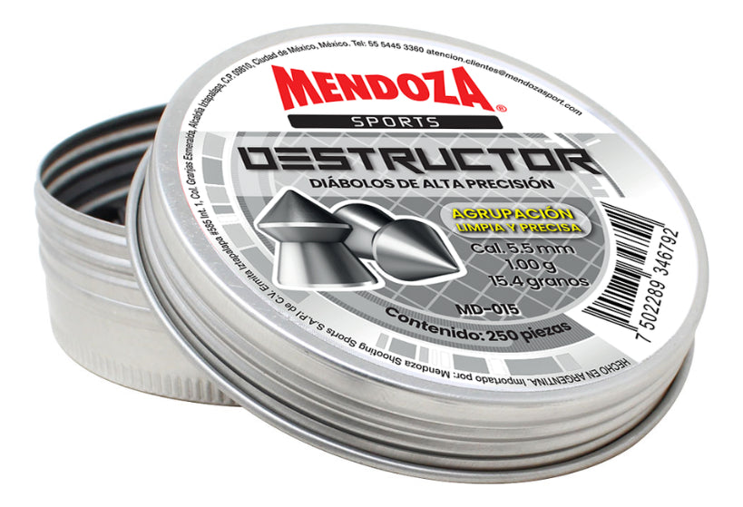 Diábolos Mendoza Destructor Md-015 Agrupación 5.5mm 250pz.
