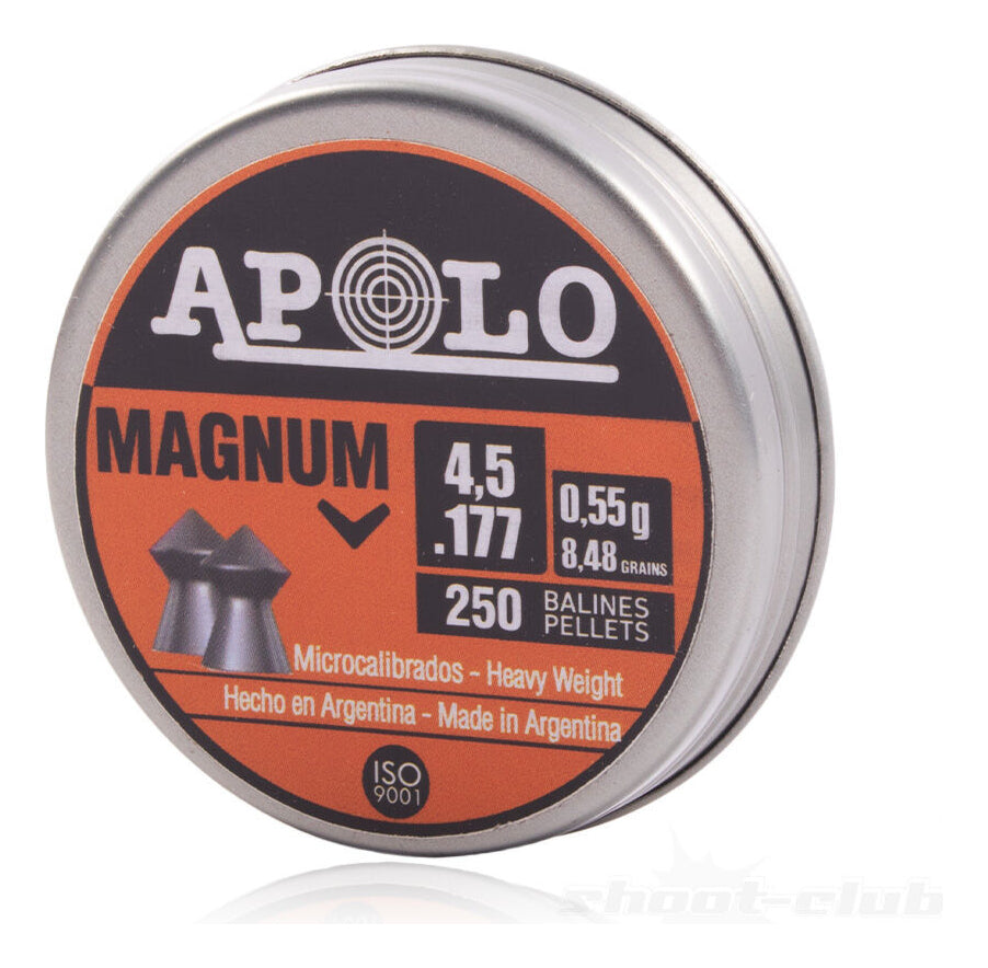 Diábolo Apolo 12002 Magnum 8.48gr Cal 4.5 250pz