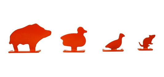 Siluetas Animales Metal Mendoza Ma-013 Tiro Al Blanco 4 Pzs