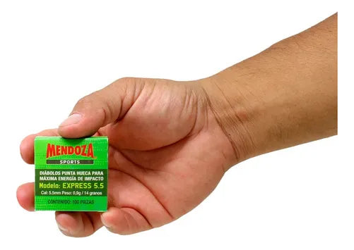 Caja De Diábolos Express Mendoza Calibre 5.5mm De 100 Piezas