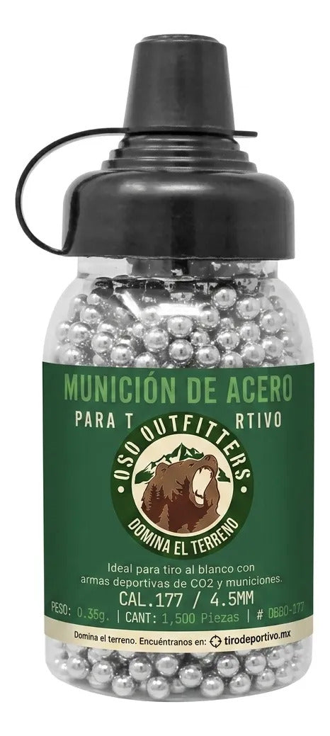 Balines Bbs Municiones 4.5mm Oso Outfitters 1500 Pz Tiro