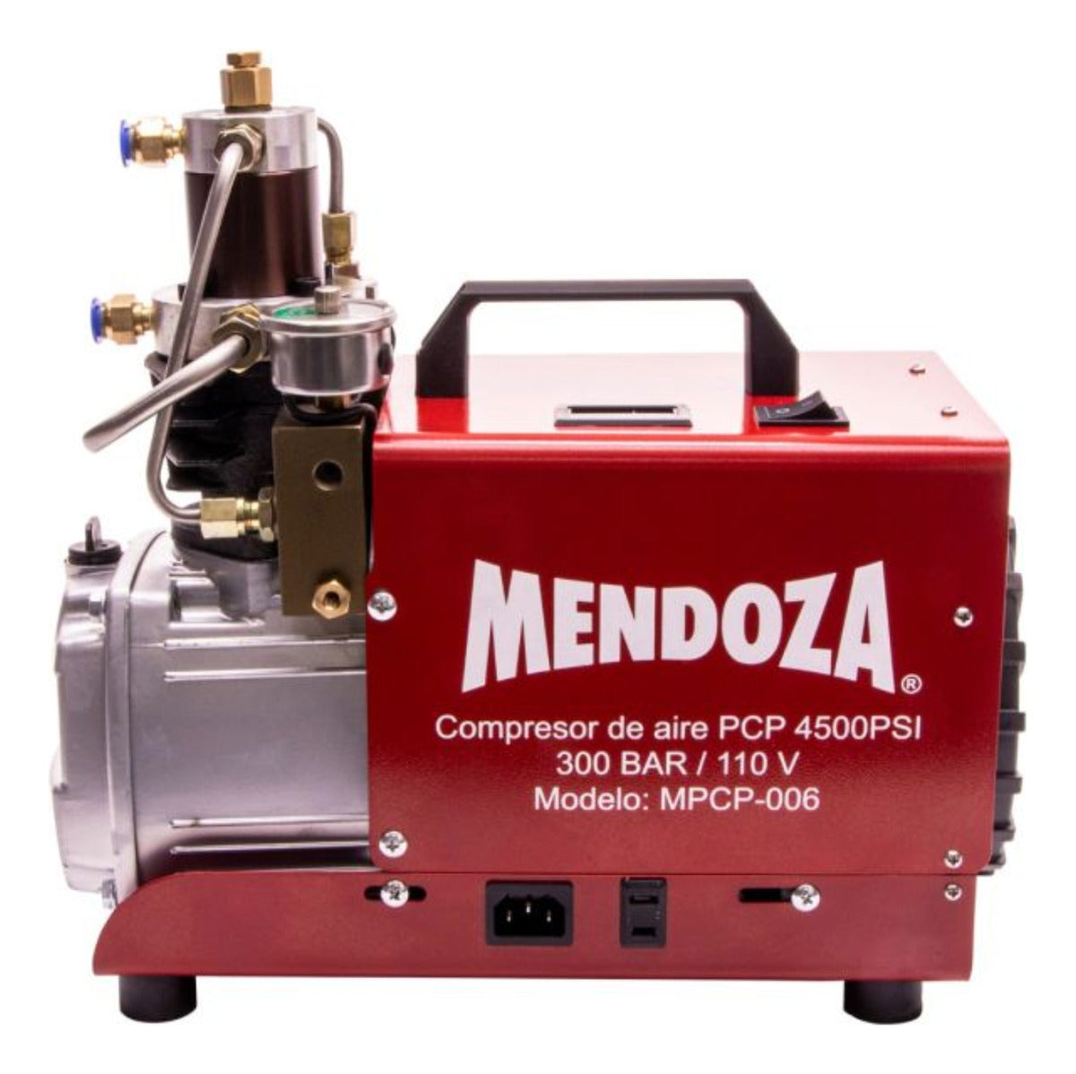 Compresor Mendoza Para Rifles Pcp 4500 Psi 110v Rojo