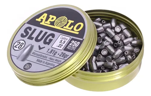 Diabolo Apolo E-19302 Slug 28gr Cal 5.5mm 250pz