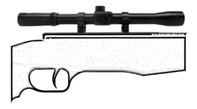 Mira Telescópica Nakashi 4x20 Ls11406 Incluye Monturas 11mm