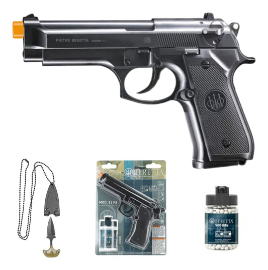Pistola Umarex Beretta 92fs Airsoft Resorte Con 500 Bbs 6mm