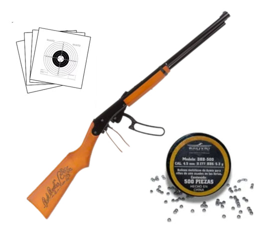 Rifle Daisy Red Ryder Adult Palanca 4.5 Mm Bbs 350fps Kit