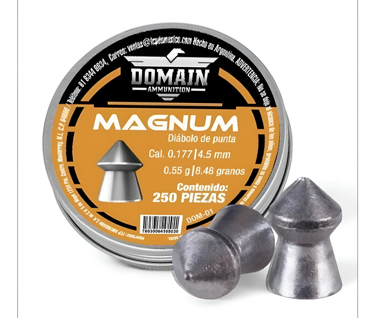 Diábolos Domain Dom-01 Magnum 8.48gr Cal 4.5 250pz