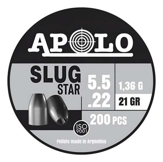 Diábolo Apolo 19312 Slug Star 21gr Cal 5.5 200pz
