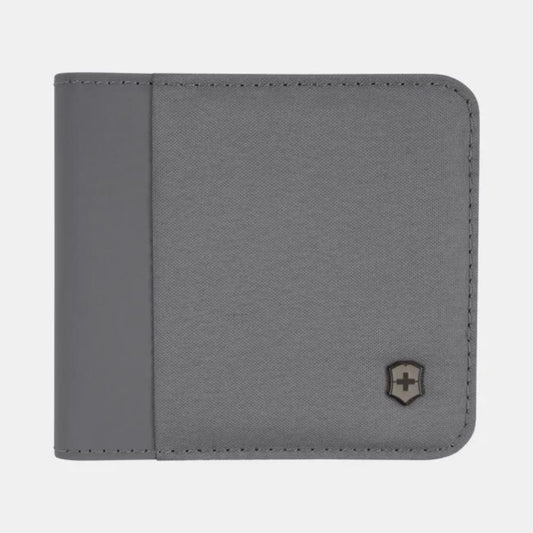 Billetera Travel Essentials Bi-fold Wallet Gris Victorinox Diseño De La Tela Liso