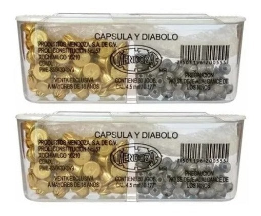 2pack Salva Diabolo 4.5mm Mendoza 2000 Express 100 Juegos