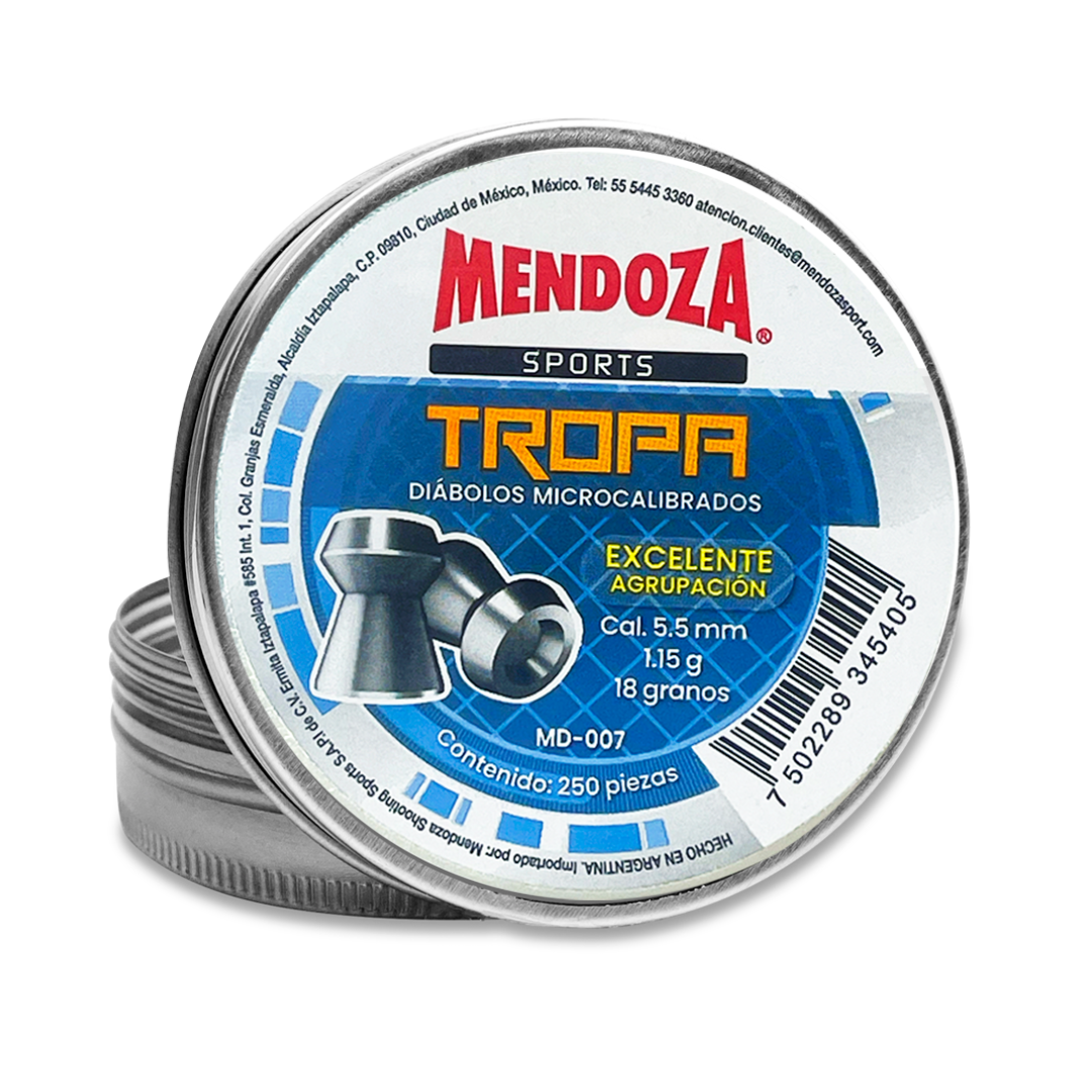 Diábolos Mendoza Tropa Md-007 Expansivos 5.5mm 250pz.