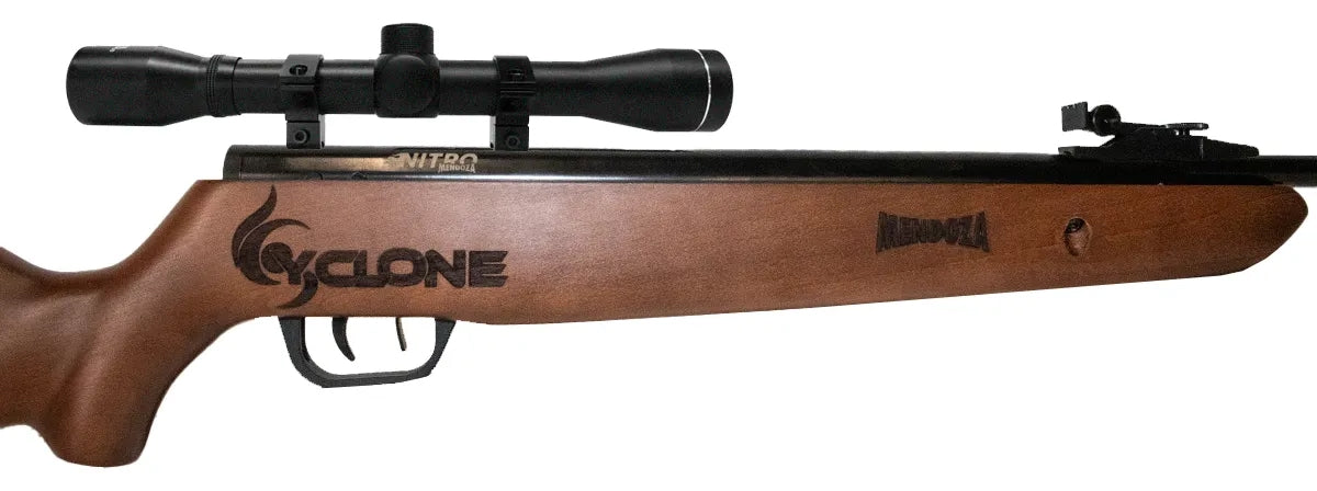 Rifle Gs Piston Mendoza Cyclone Barniz Cal. 5.5 Mira 4x32 Marrón 5.5 Mm