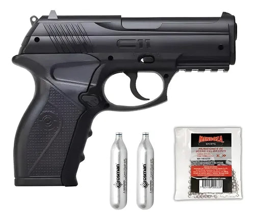 Pistola Deportiva Crosman C11 Accionada Co2 Balines 4.5mm En Kit
