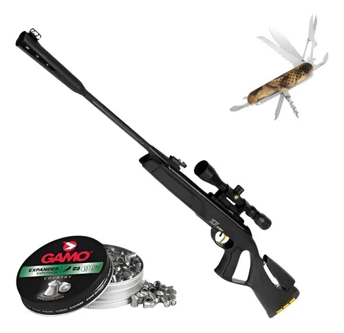 Rifle Gamo Premium Elite Nitropistón C/ Mira Caceria 5.5mm En Kit