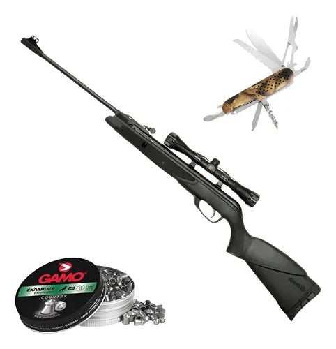 Rifle Gamo Deportivo Black Shadow C/ Mira Diabolos Cal 5.5mm En Kit