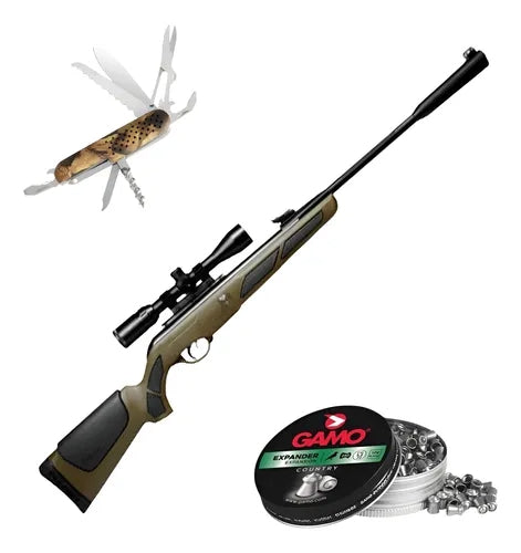 Rifle Deportivo Gamo Bone Collector C/ Mira 5.5mm Caceria En Kit