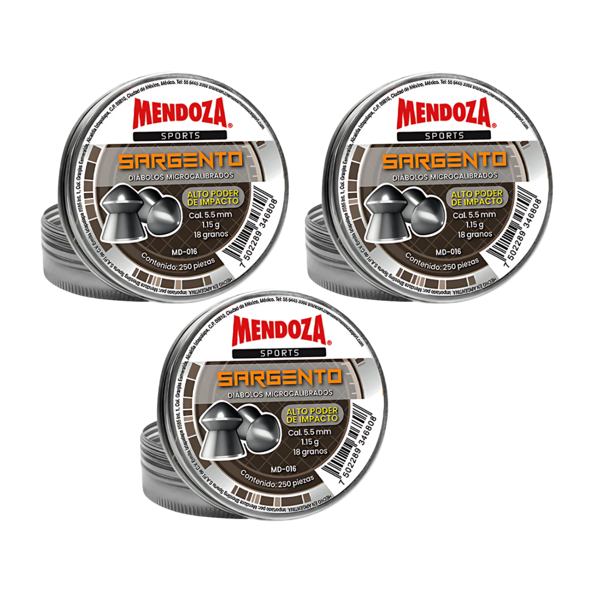 3 Pack Mendoza Diábolo MD-016 Caza Menor Microcalibrados